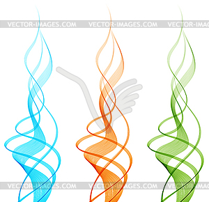 Abstract colorful transparent wave - vector clipart