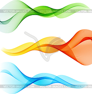 Abstract colorful transparent wave - vector image