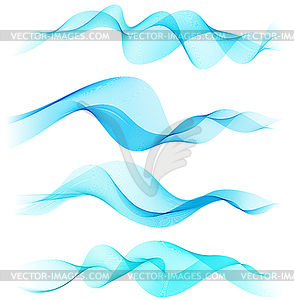 Abstract colorful transparent wave - stock vector clipart