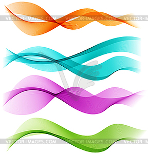 Abstract colorful transparent wave - vector image