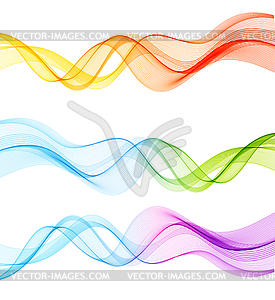 Abstract colorful transparent wave - vector clip art