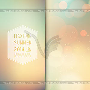 Sunny shine background with summer text - vector clip art