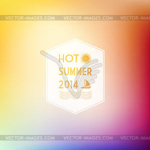 Sunny shine background with summer text - royalty-free vector clipart