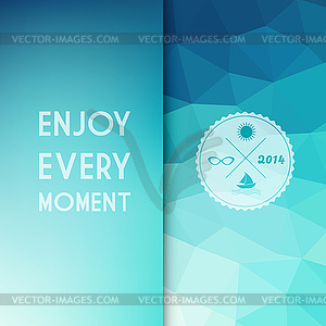 Colored background with summer text - vector image