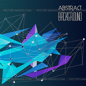 Abstract geometric background with triangle - vector clip art