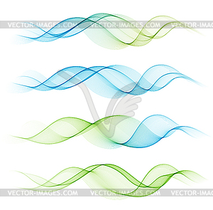 Abstract colorful transparent wave - vector image