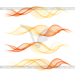 Abstract colorful transparent wave - vector clipart