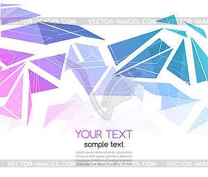 Abstract geometric background with triangle - color vector clipart