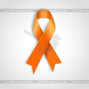 Orange ribbon - vector clip art