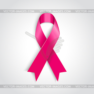 Breast cancer awareness pink ribbon - vector image