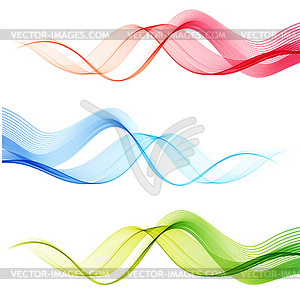 Abstract colorful transparent wave - vector clipart