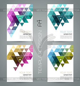 Abstract geometric banner with triangle - vector clipart