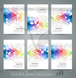 Abstract geometric banner with triangle - vector clipart