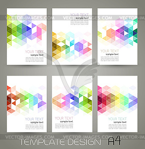 Abstract geometric banner with triangle - vector clip art