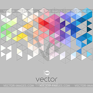 Abstract geometric banner with triangle - vector clip art