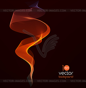 Shiny color waves over dark backgrounds - vector image