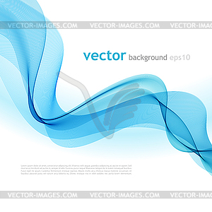 Abstract colorful background blue smoke wave - vector image