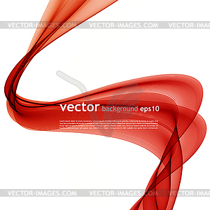 Abstract colorful background with red smoke wave - vector clip art