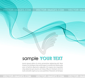 Abstract colorful background blue smoke wave - vector image
