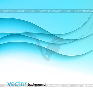 Abstract colorful background blue wave - vector image