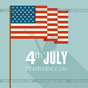 American Independence Day. Flat design - vector EPS clipart