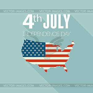 American Independence Day. Flat design - vector clipart