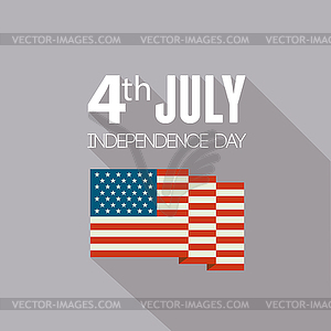 American Independence Day. Flat design - vector image