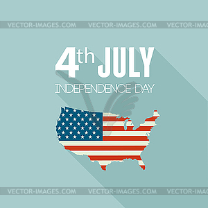 American Independence Day. Flat design - vector clipart