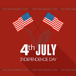 American Independence Day. Flat design - vector image