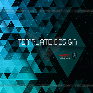 Abstract polygonal triangles poster - royalty-free vector clipart