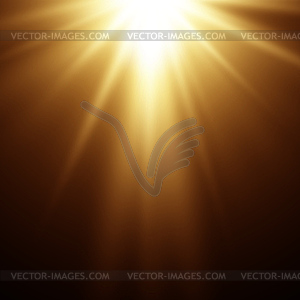 Abstract magic gold light background - vector image