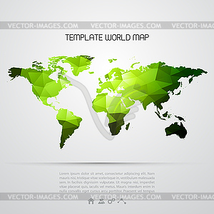Abstract background with world map - vector clipart
