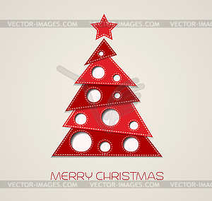 Merry Christmas card - color vector clipart