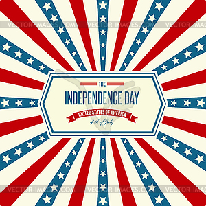 American Independence Day Patriotic background - vector clipart