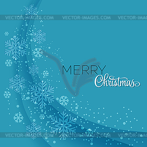 Merry Christmas greeting card with snowflakes - vector EPS clipart