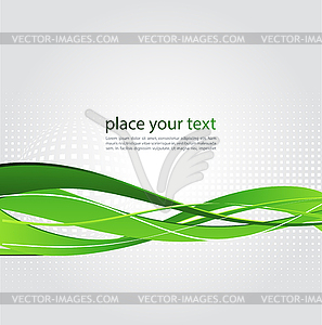 Abstract background with green wave - vector clipart