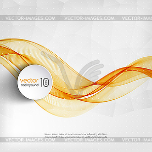 Abstract transparent orange wave background - vector EPS clipart