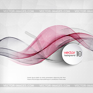 Abstract transparent wave background - vector image
