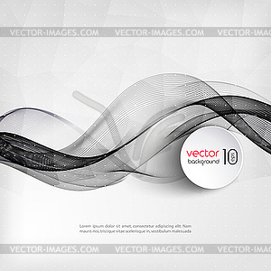 Abstract transparent wave background - vector clip art