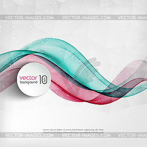 Abstract transparent wave background - vector clipart
