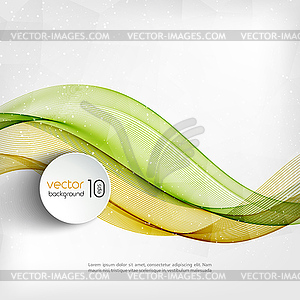 Abstract transparent green wave background - stock vector clipart