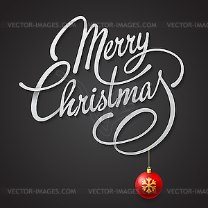 Merry Christmas card with Lettering - vector image