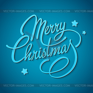 Merry Christmas Lettering - vector image