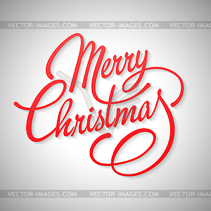 Merry Christmas Lettering - vector clip art