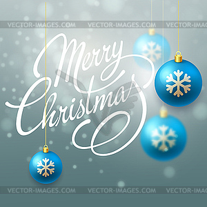 Merry Christmas Lettering - vector clipart