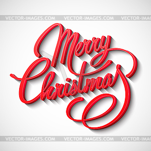 Merry Christmas Lettering - vector clipart