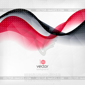 Abstract transparent wave background - vector clipart