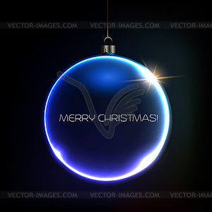 Merry Christmas Bauble greeting card - vector EPS clipart