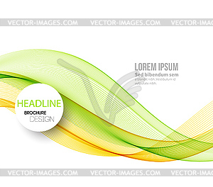 Abstract smoky waves background. Template brochure - vector clipart