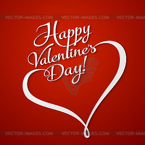 Valentines Card with love lettering - vector clip art